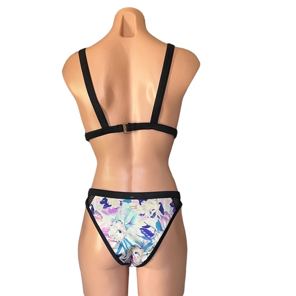 NWT Victoria's Secret One-Piece Strappy Monokini Tropical Mesh Swimsuit size L - Picture 6 of 16